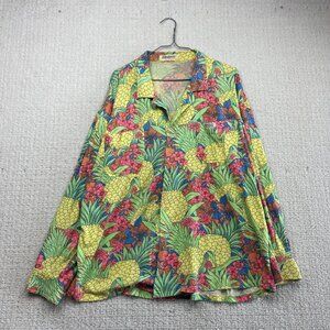 Vintage Steinebronn Sport Couture Austria Button Tropical Party Color Shirt Read